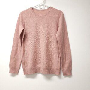 Womens Cashmere Long Sleeve Crew Neck Sweater